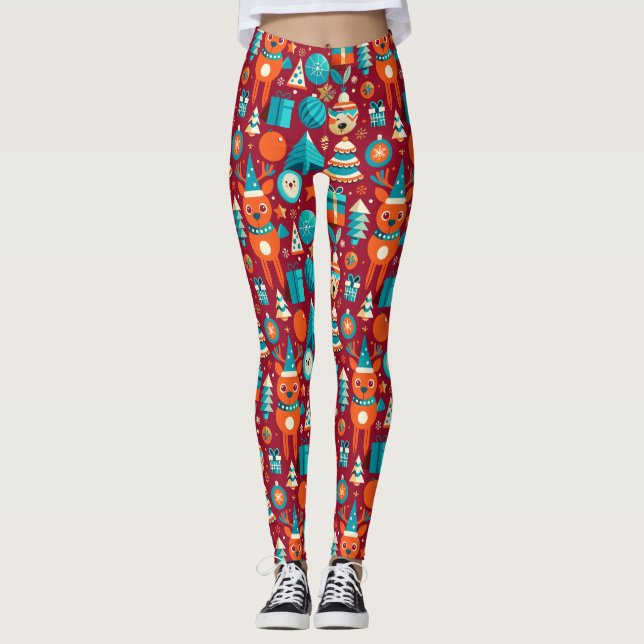Festlig illustration leggings (Framsida)