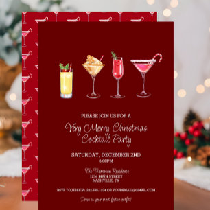 Festlig JulCocktailparty Jul Inbjudningar