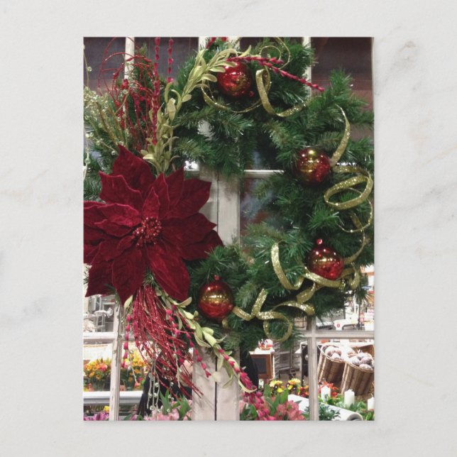 Festlig julkran helg vykort (Framsida)