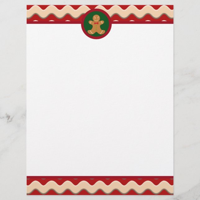 Festlig julpepparkakahelgdag brevhuvud (Framsida)