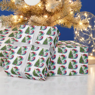 Festlig kaklad jul unicorn presentpapper