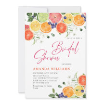 Festlig Ljus Blommig Citron Skiva Bröllopsdusch