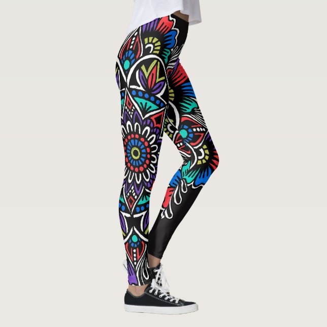 Festlig Mandala Leggings (Höger)