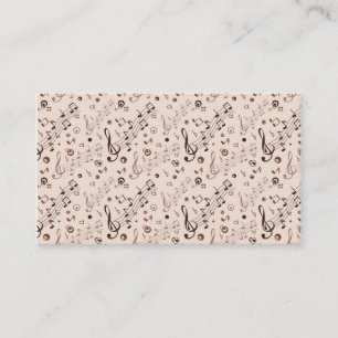 Festlig musik noter, pubar & symboler visitkort