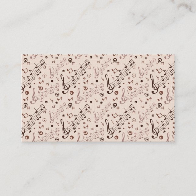 Festlig musik noter, pubar & symboler visitkort (Framsida)