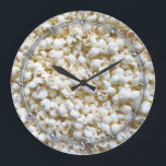 Festlig Popcorndekorfotografi Stor Klocka<br><div class="desc">En dekor för design för popcornstrukturfotografi på en beställnings- festlig gåva. Du kan också göra några beställnings- justeringar, om du klickar på "skräddarsy den!", knäppas. Planlägg verktyg, och ska textalternativ visar upp från vilket du kan egentligen göra underbar customization. E-posten som oss frågar att använda "denna formgivare" anknyter för hjälp...</div>