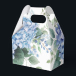 Festlig presentask<br><div class="desc">Favoritlåda för fest visas i ett vackert elegant blått hortensia blomster vattenfärgstryck. Anpassa denna artikel och lägg till den eller köp som den visas. Tips: Lägg till en dekal med namn och lägg till lite snygg band. Bild med licens Tips: Lägg bara till dina fantastiska godsaker och lägg till lite...</div>