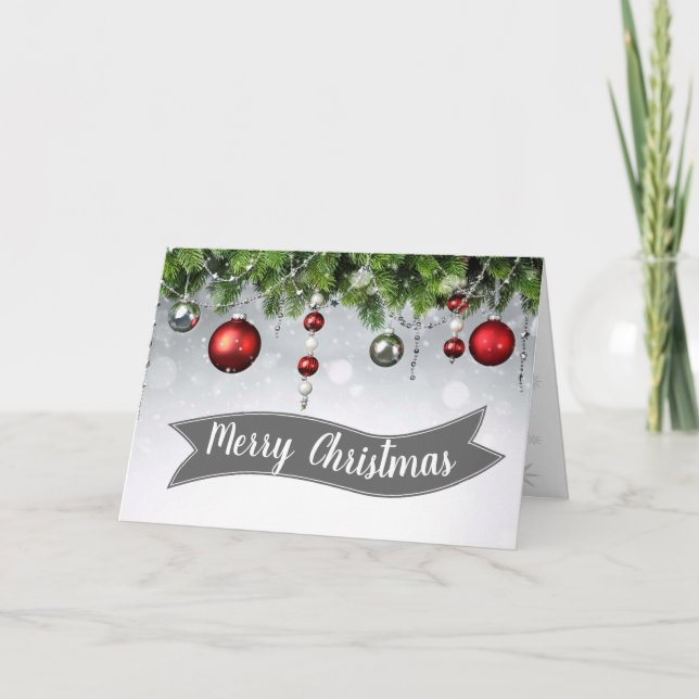 Festlig prydnadjulkort helgkort (Framsida)