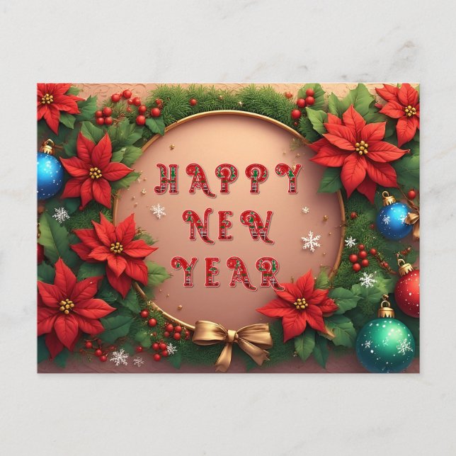 Festlig ram för högtider helg vykort (Framsida)