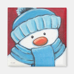 Festlig snögubbekylskåpmagnet magnet