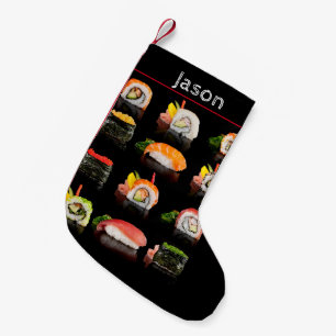Festlig Sushi Party Semesterdekoration Liten Julstrumpa
