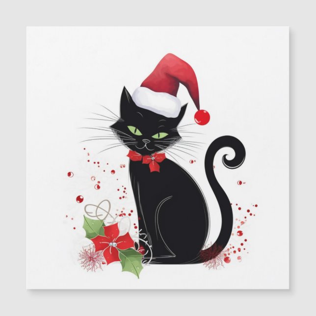 Festlig svart katt (Framsida)