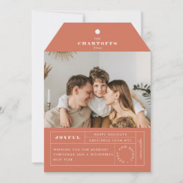 Festlig Tag Platt Julkort