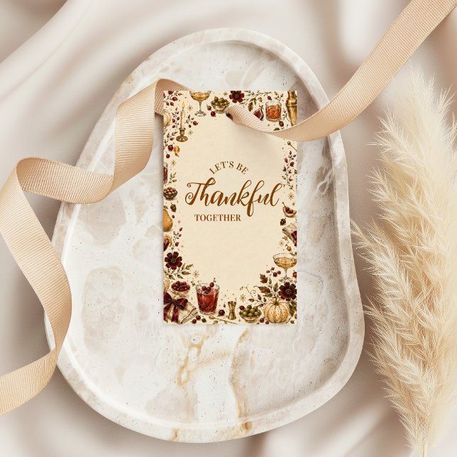 Festlig Thanksgiving Cocktail-fest Presentetikett (Skapare uppladdad)