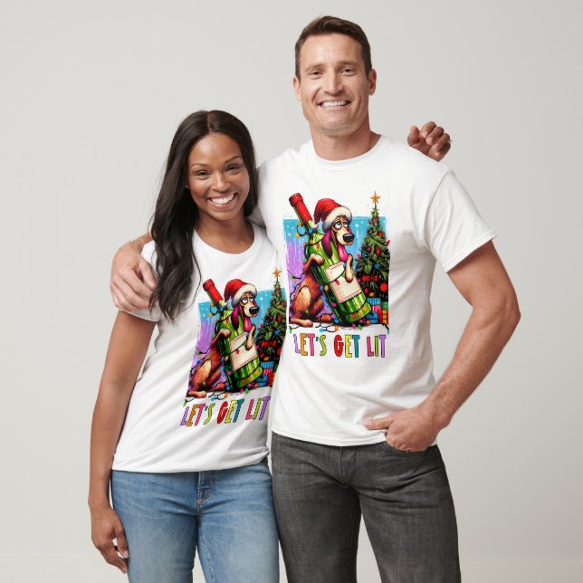 Festlig Valp  T Shirt (Unisex)