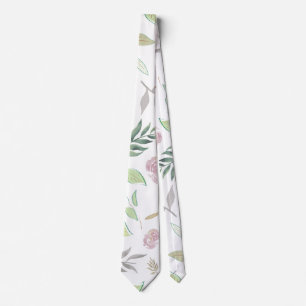 Festliga akvarellblommor slips
