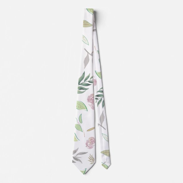 Festliga akvarellblommor slips (Framsida)