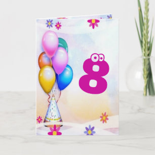 Festliga Ballons - barns födelsedag Kort
