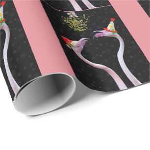 Festliga Flamingos som slår in papper Presentpapper