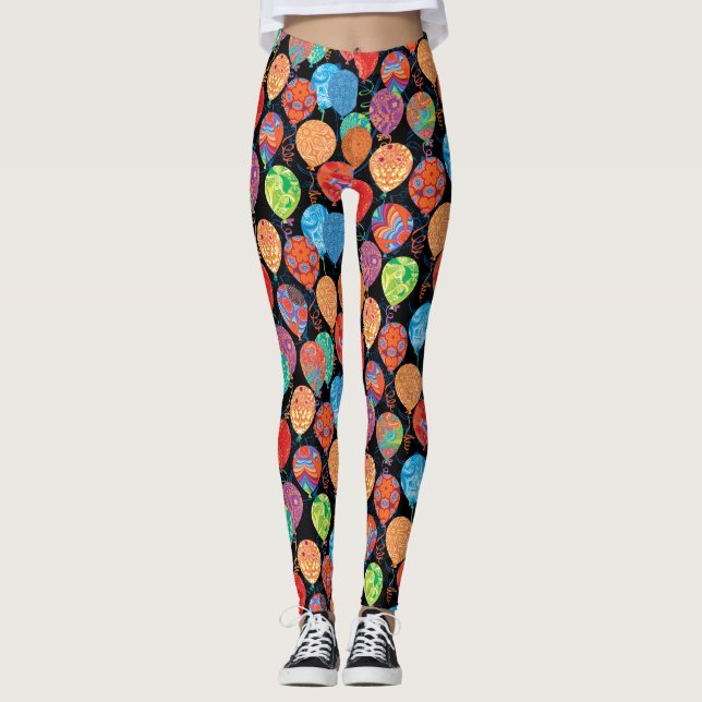 Festliga födelsedagballonger leggings (Framsida)