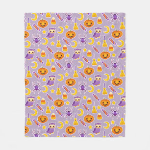 Festliga Halloween lilor mönstrad design Fleecefilt
