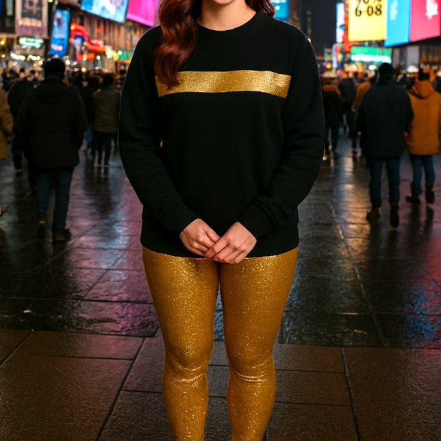 Festliga Holiday Party Leggings/Guldglitter Leggings (Skapare uppladdad)