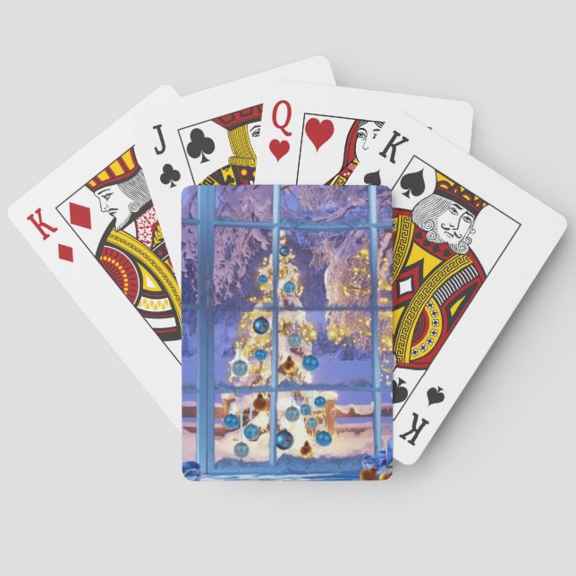 Festliga julprydnadar casinokort (Baksidan)