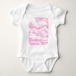 Festliga rosa rosmoln t-shirt