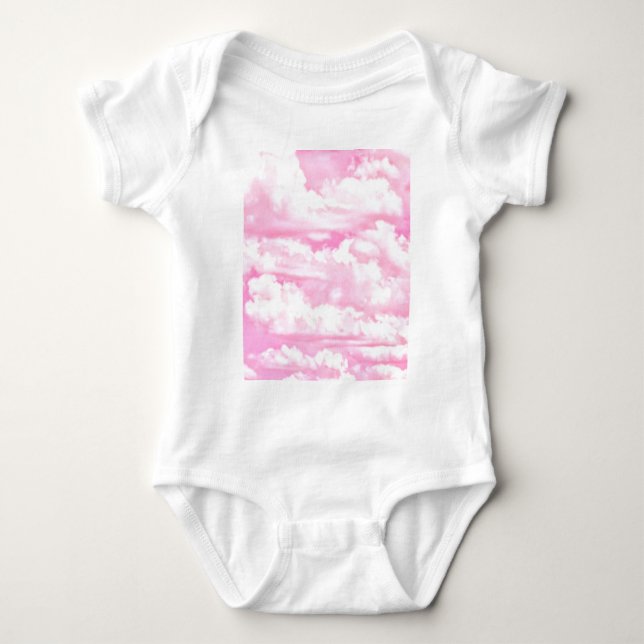 Festliga rosa rosmoln t-shirt (Framsida)