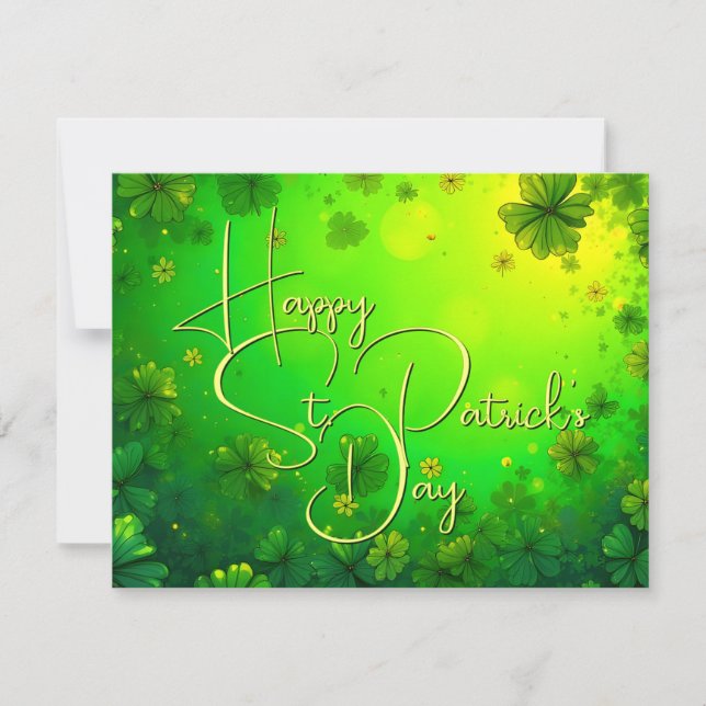 Festliga St. Patricks dag-hälsningar (Framsida)