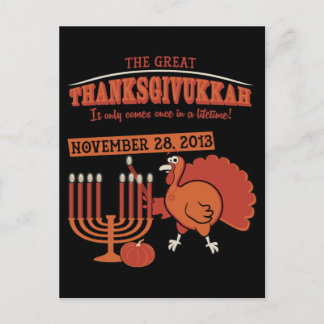 Festliga 'Thanksgivukkah Helg Vykort