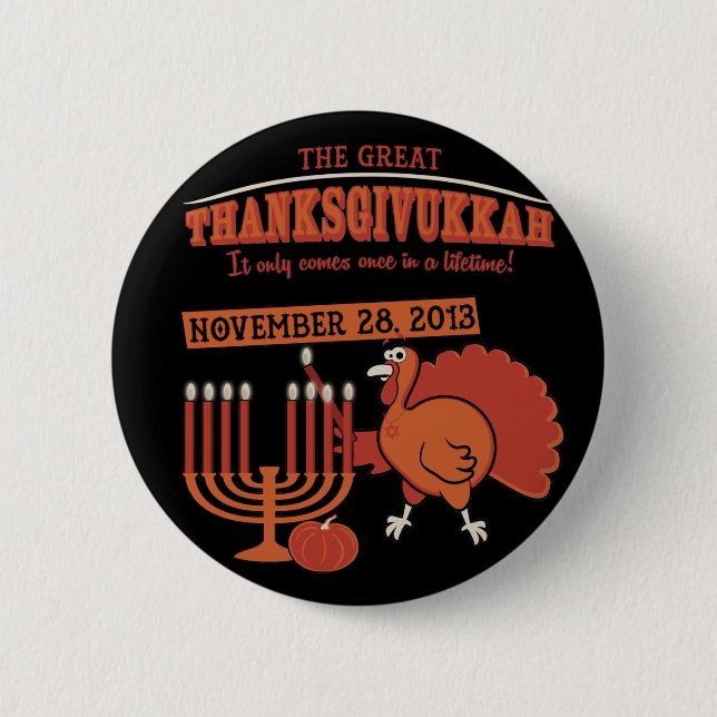 Festliga 'Thanksgivukkah Knapp (Framsida)