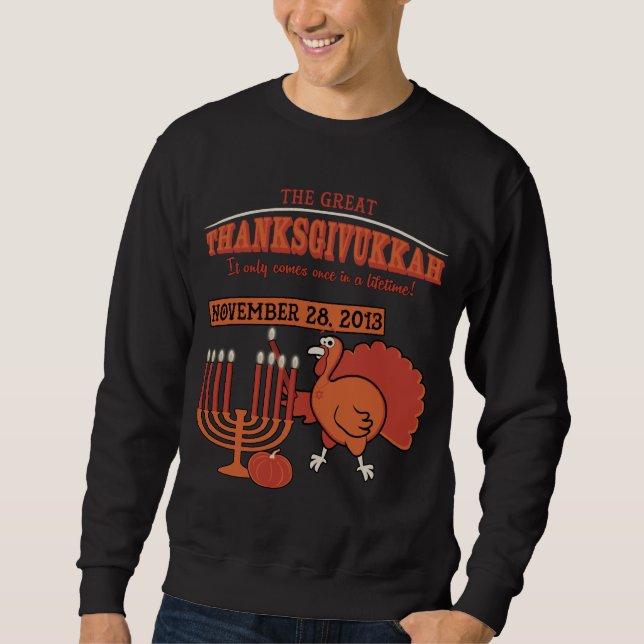Festliga 'Thanksgivukkah Långärmad Tröja (Framsida)