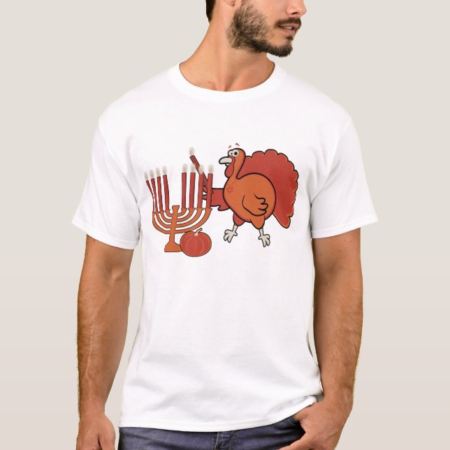 Festliga 'Thanksgivukkah Tee Shirt (Framsida)