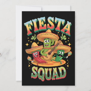 Festligheter Squad Rolig Cinco De Mayo Mexikansk F Inbjudningar