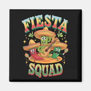 Festligheter Squad Rolig Cinco De Mayo Mexikansk F Magnet