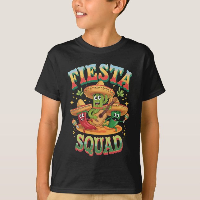 Festlighetsgrupp Roligt Cinco De Mayo Mexikansk Fe T Shirt (Framsida)