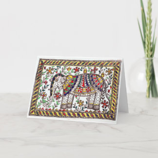 Festligt elefanthälsningkort kort