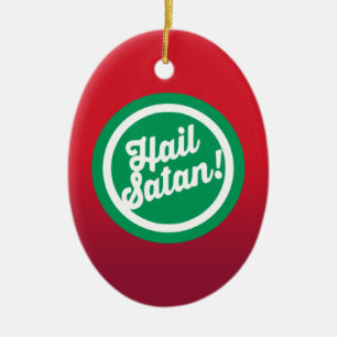 Festligt hagel Satan Julgransprydnad Keramik