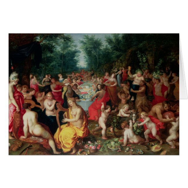 Festmåltid av gudarna hälsningskort (Framsidan Horizontal)