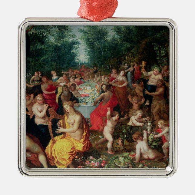 Festmåltid av gudarna julgransprydnad metall (Framsidan)