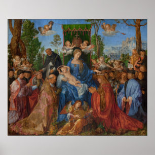 Festmåltid av rogirlanderna, 1506 (olja på trä) poster