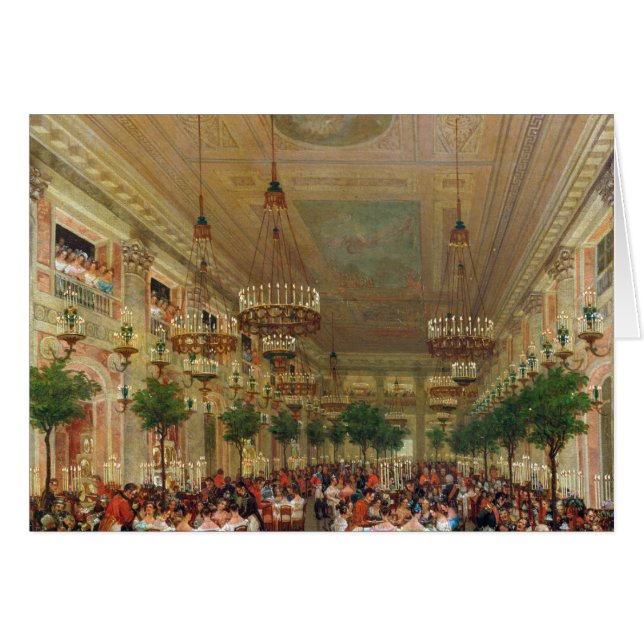 Festmåltid på Tuileriesen som firar Hälsningskort (Framsidan Horizontal)