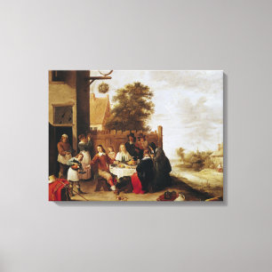 Festmåltiden av den Prodigal sonen, 1644 Canvastryck