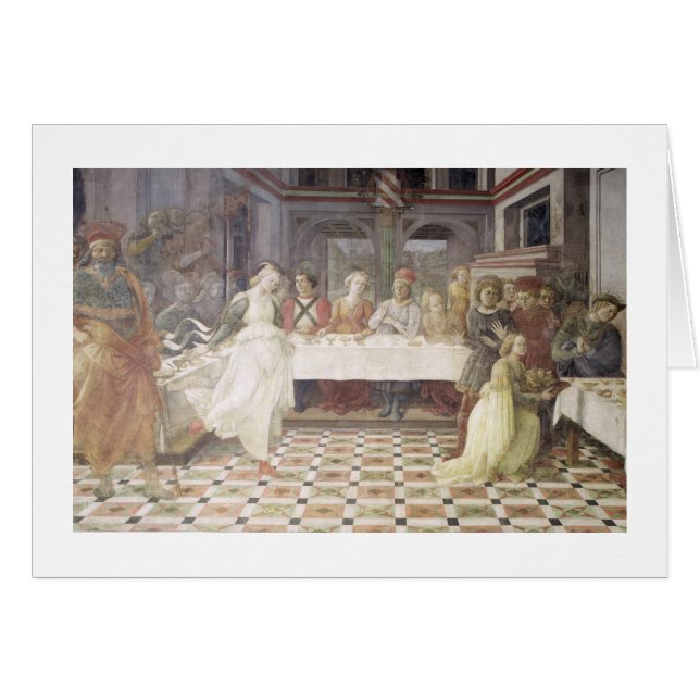 Festmåltiden av Herod (frescoen) (se också 60432), Hälsningskort (Framsidan Horizontal)