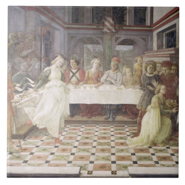 Festmåltiden av Herod (frescoen) (se också 60432), Kakelplatta (Framsidan)