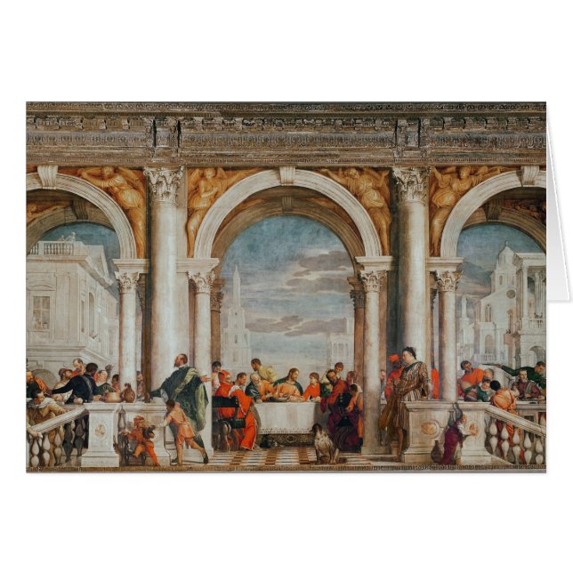 Festmåltiden i huset av Levi Hälsningskort (Framsidan Horizontal)