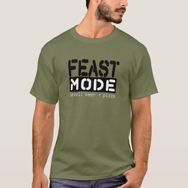 Festmåltidfunktionsläget - jämna: Öl + Rolig T-shirt (Framsida)