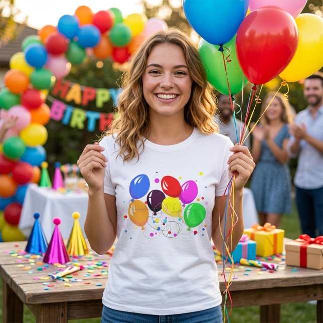 Festsballonger Dam T-Shirt (Skapare uppladdad)