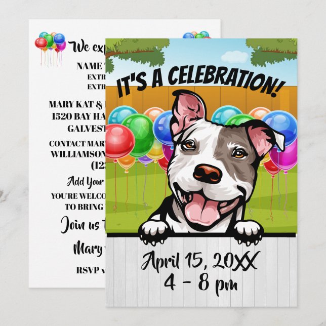 Festsuppdragning Inbjudningar (Fram/baksida)